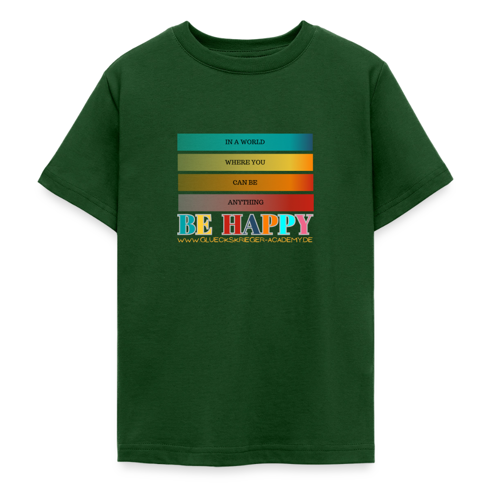T-Shirt für Teens- Happy - forest green