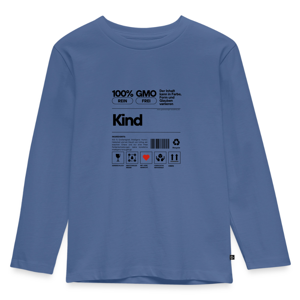 Langarmshirt für kleine Glückskrieger - stone blue