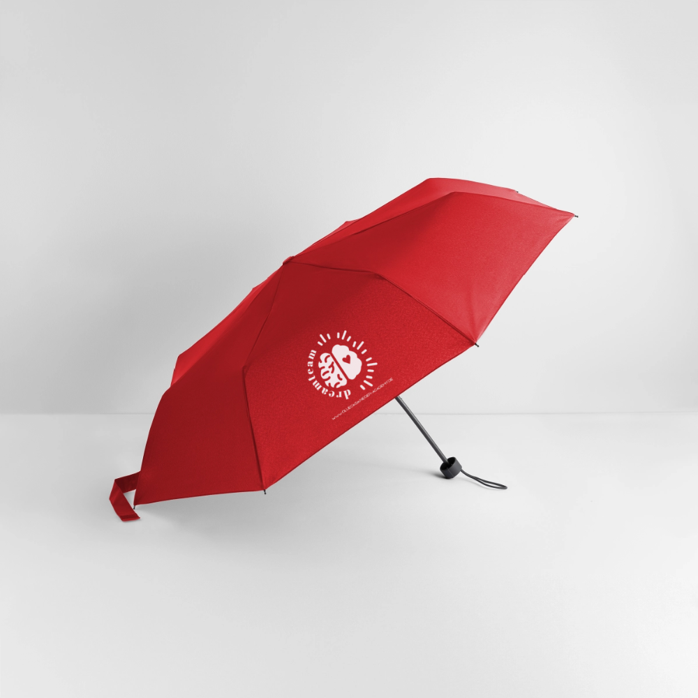 Glückskrieger Regenschirm – Stark durch jedes Wetter-Dreamteam - red