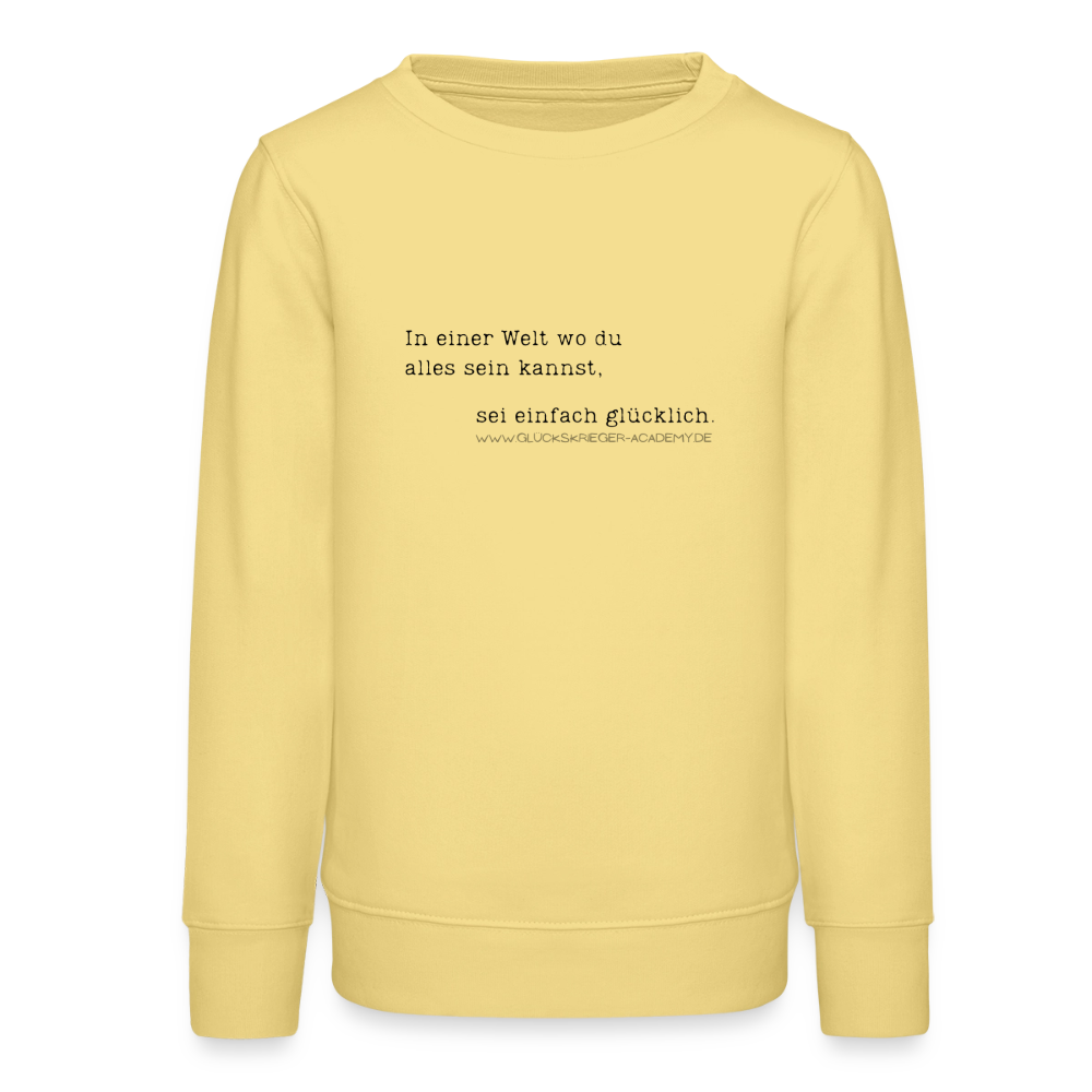 Glückskrieger Teens Pullover – Glücklich - viva yellow 