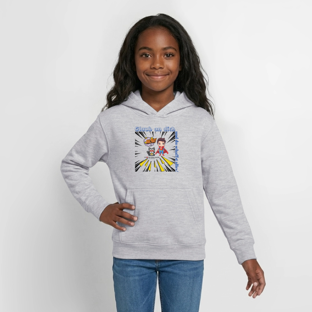 Glückskrieger Hoodie Teens– Glaub an dich - light heather grey