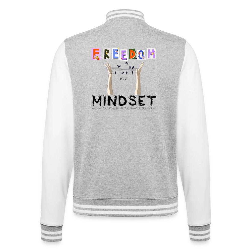 College Jacke – Freedom - heather grey/white