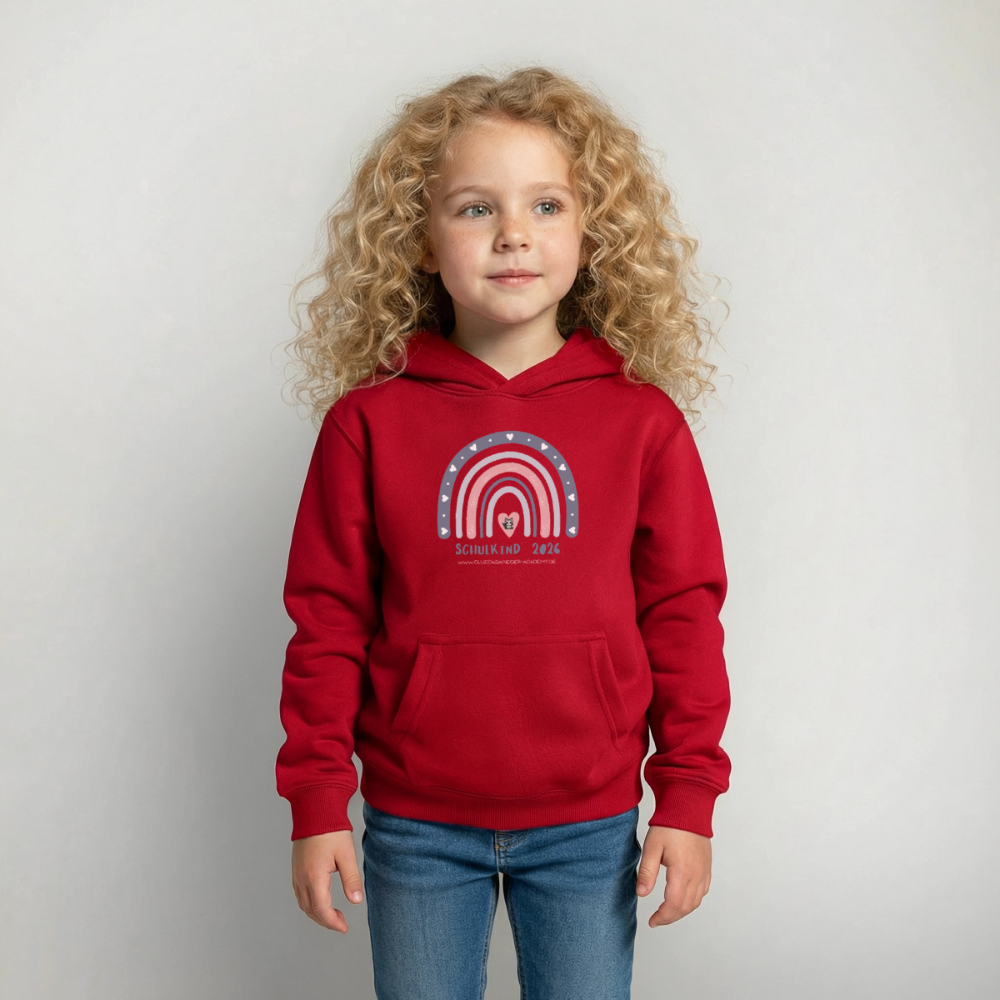 Glückskrieger Hoodie – Schulkind 2026 - red