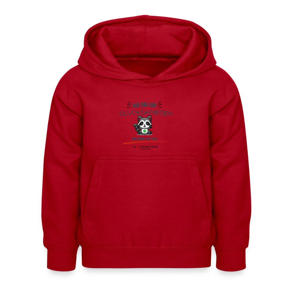 Glückskrieger Hoodie – Stark & Mutig - red