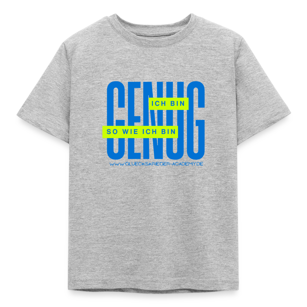Kinder Shirt - Definition Glückskrieger - heather grey