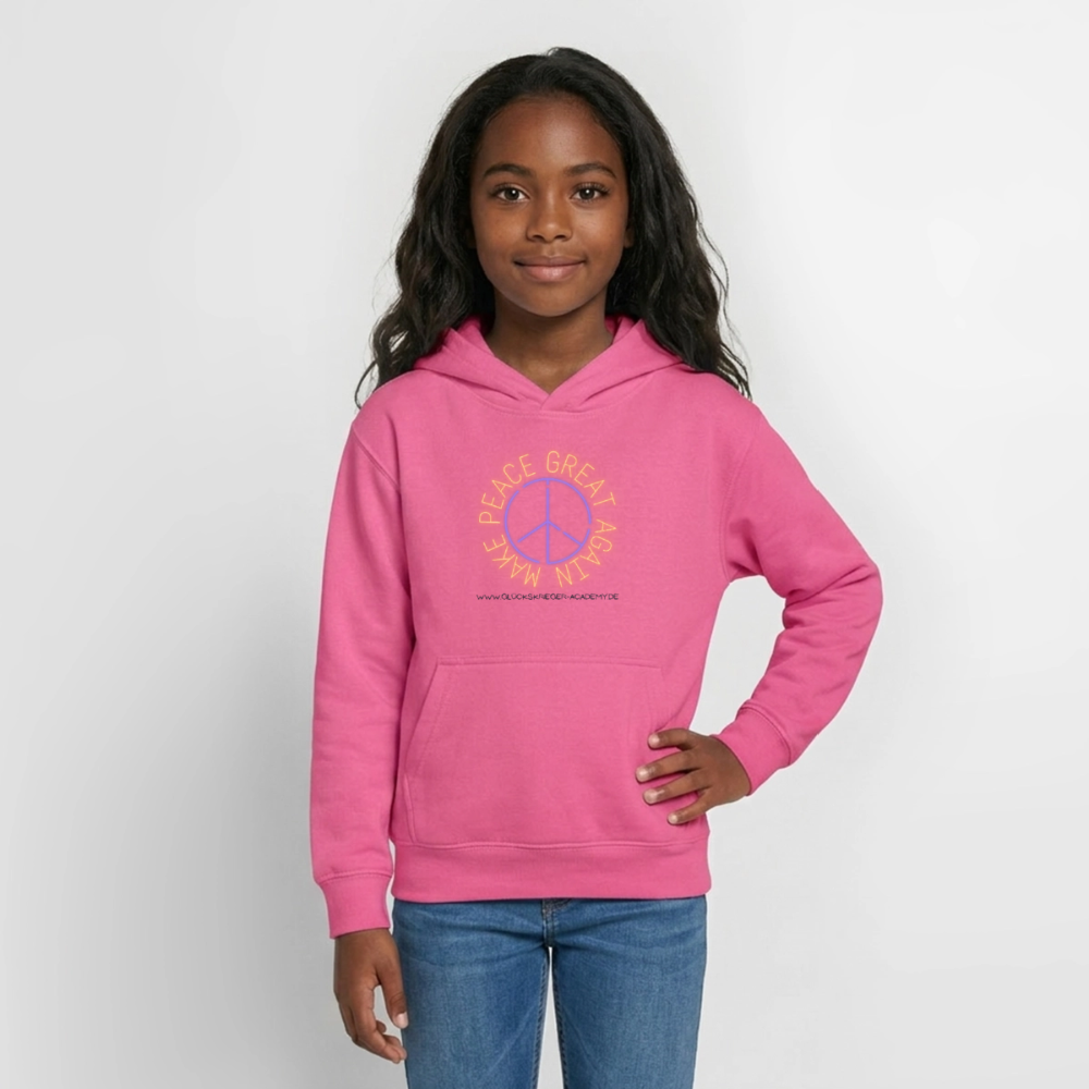 Glückskrieger Hoodie für Teens– Peace - pink