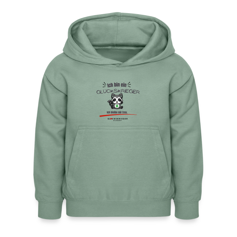 Glückskrieger Hoodie – Stark & Mutig - steel green