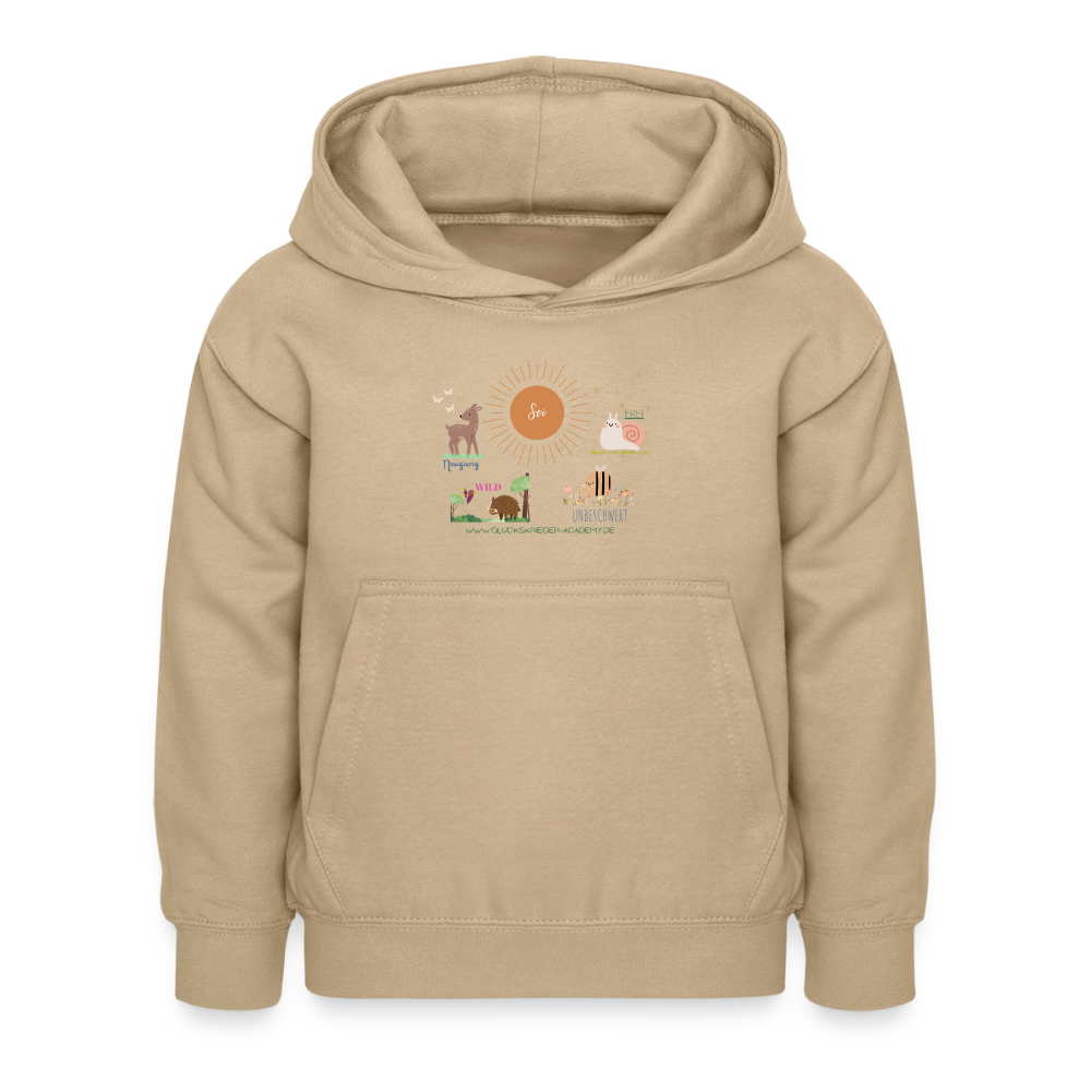 Glückskrieger Hoodie – Stark & Mutig - sand