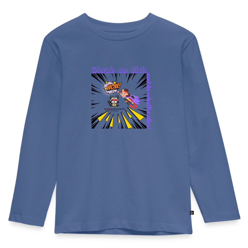 Langarmshirt für kleine Glückskrieger - stone blue