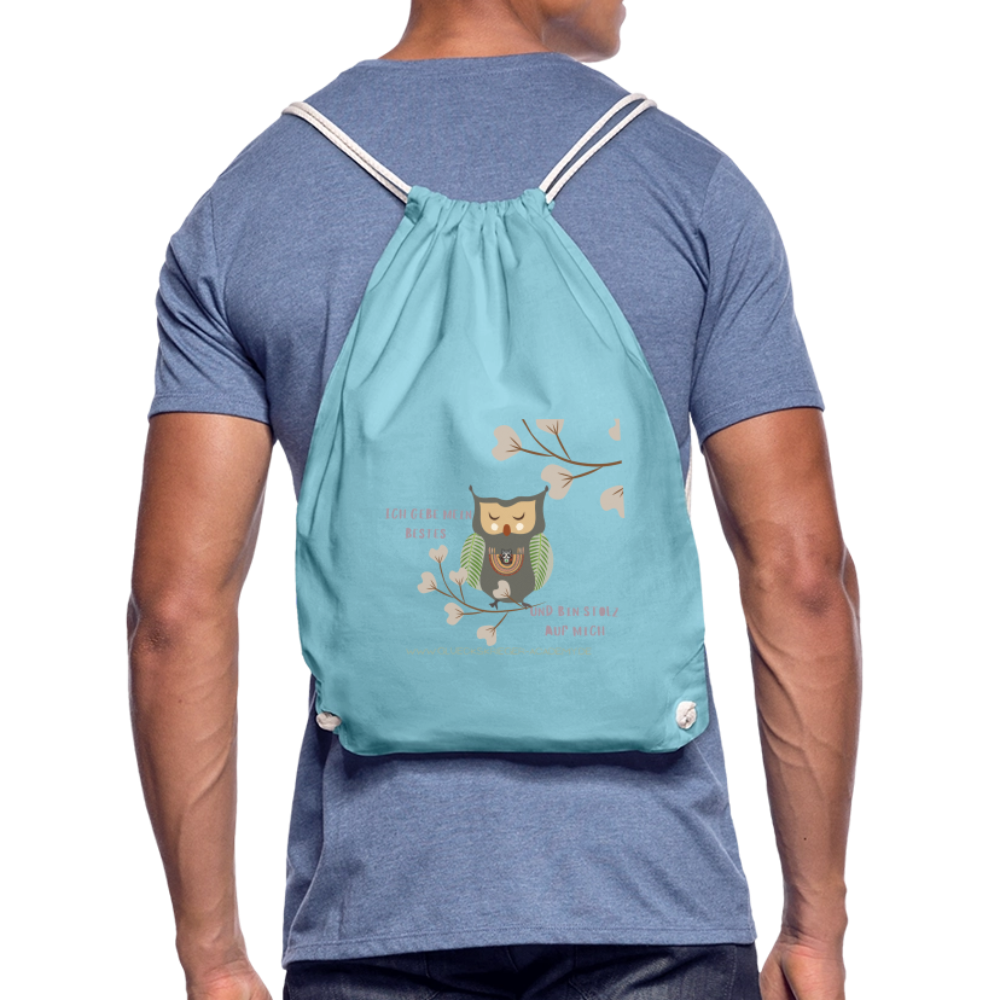 Glückskrieger Turnbeutel – Stärke für unterwegs - aqua