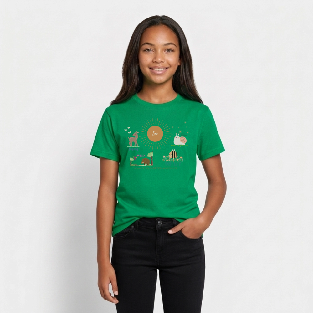 Glückskrieger T-Shirt für Teens – Sei mutig, frei & unbeschwert - kelly green