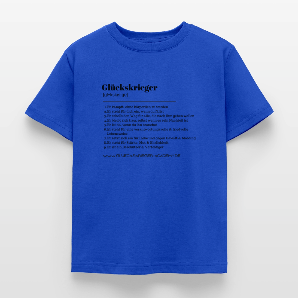 Kinder Shirt - Definition Glückskrieger - royal blue