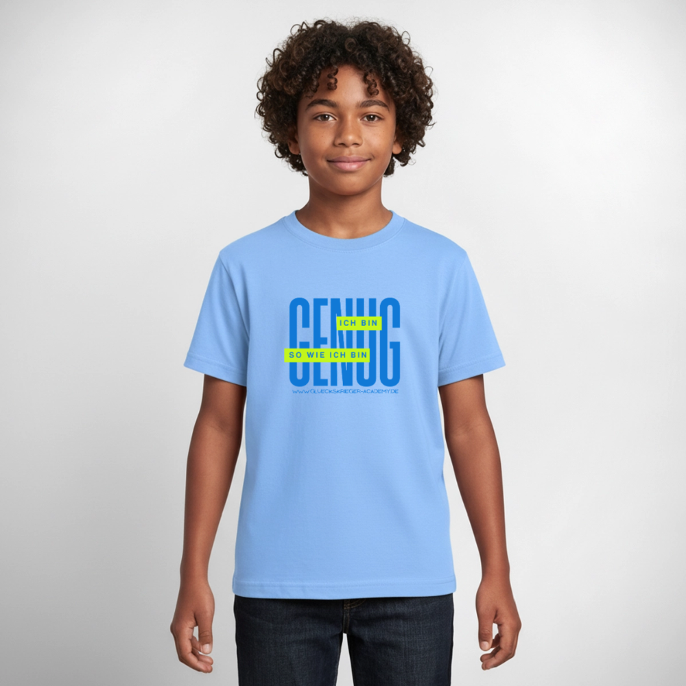 T-Shirt für Teens- Genug - sky blue