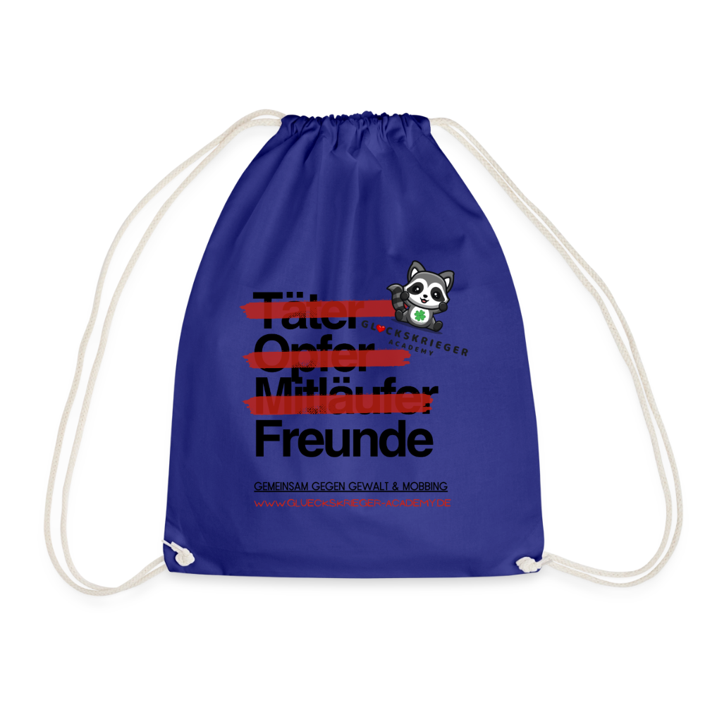 Glückskrieger Turnbeutel – Stärke für unterwegs - royal blue