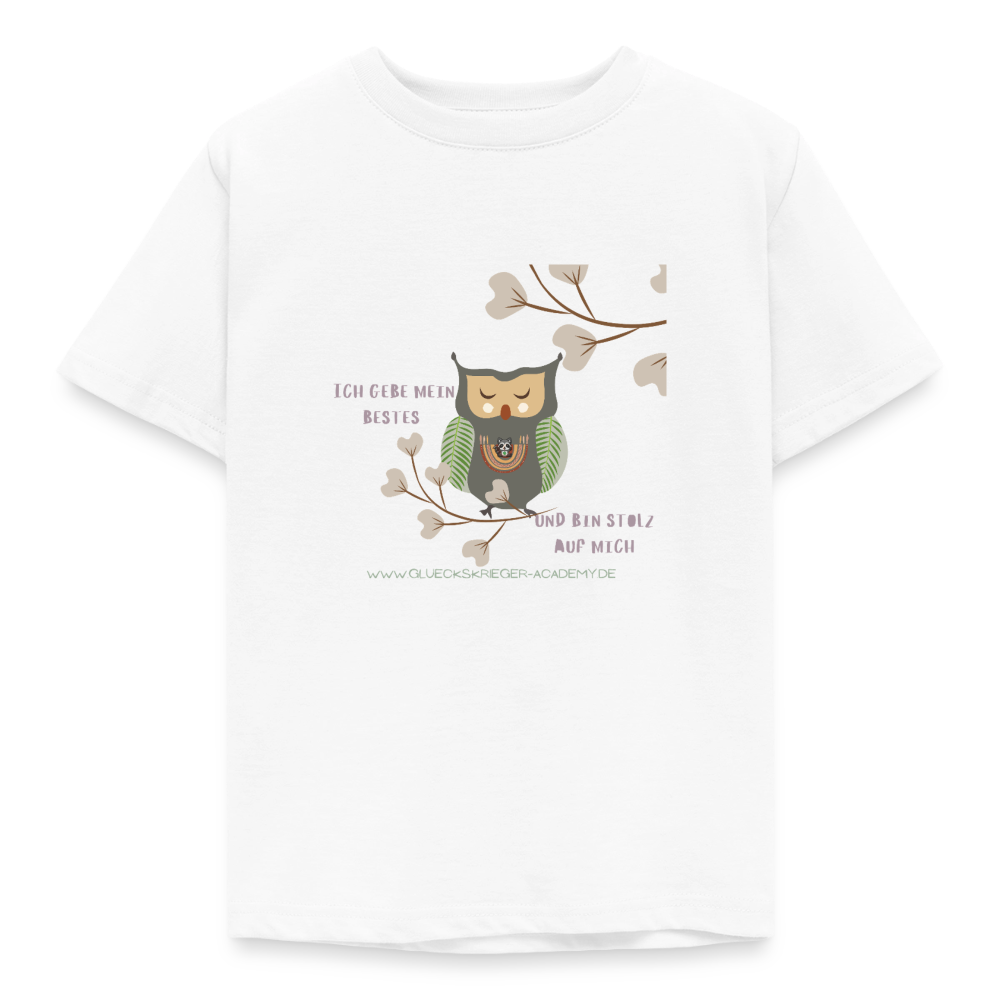 Glückskrieger Kinder T-Shirt – Ich gebe mein Bestes - white