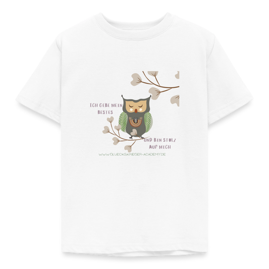 Glückskrieger Kinder T-Shirt – Ich gebe mein Bestes - white