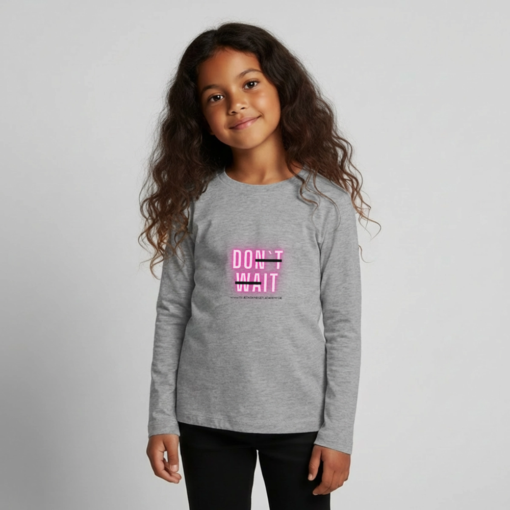 Langarmshirt für kleine Glückskrieger-Do it - heather grey
