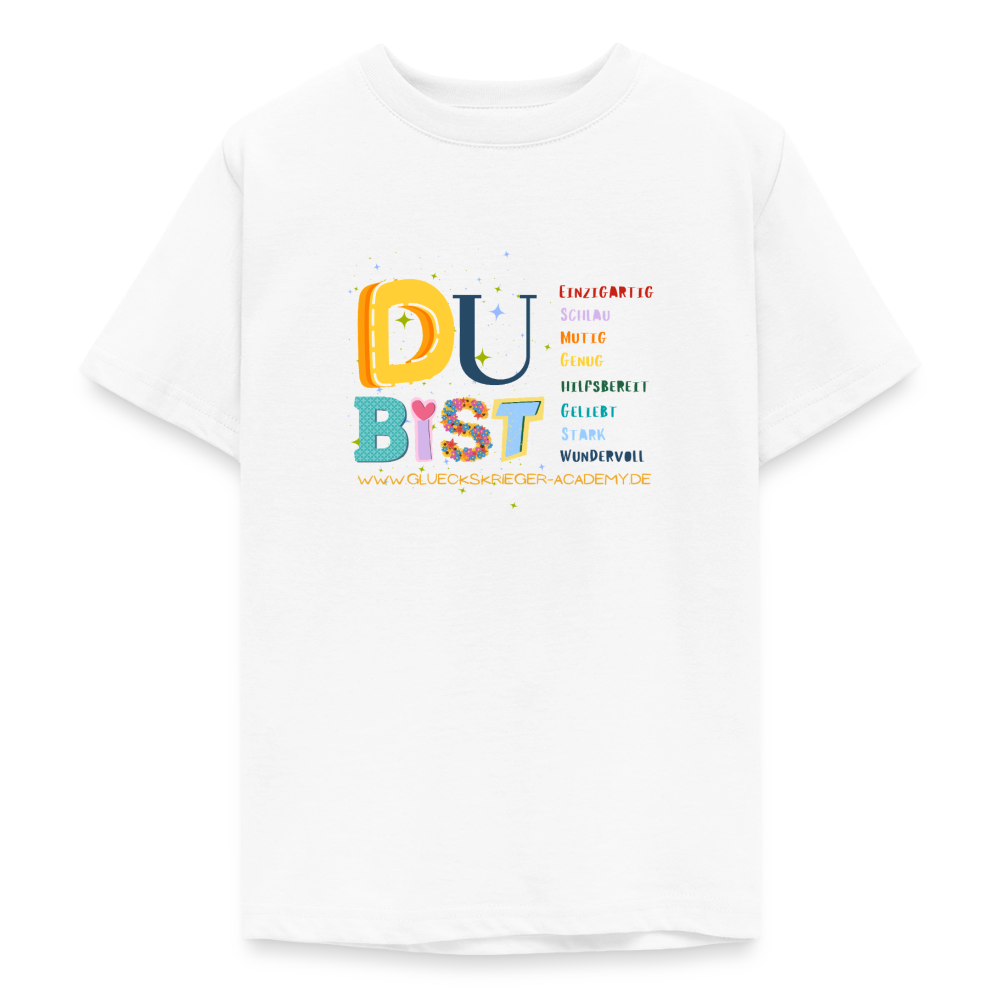 Glückskrieger T-Shirt für Teens– Du bist einzigartig & stark - white