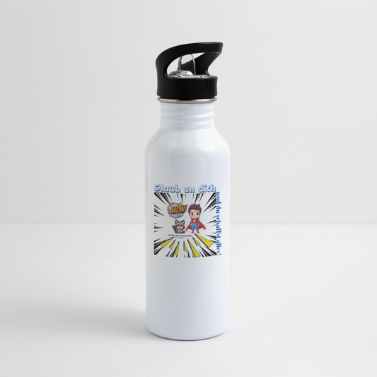 Glückskrieger Trinkflasche – Stark durch den Tag - white