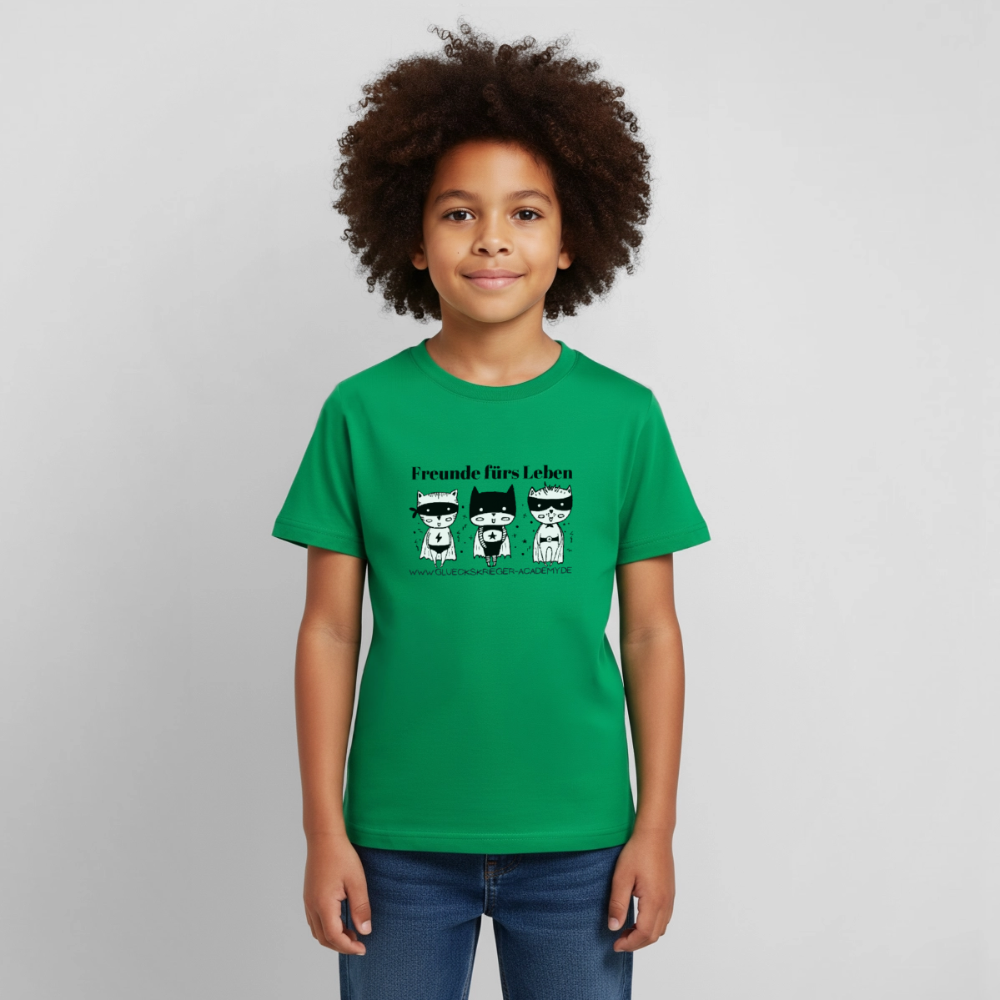 Kinder Shirt - Freunde fürs Leben - kelly green