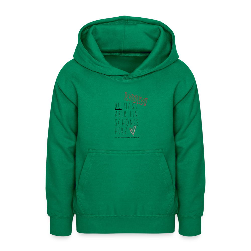 Glückskrieger Hoodie  für Teens– Herz - kelly green