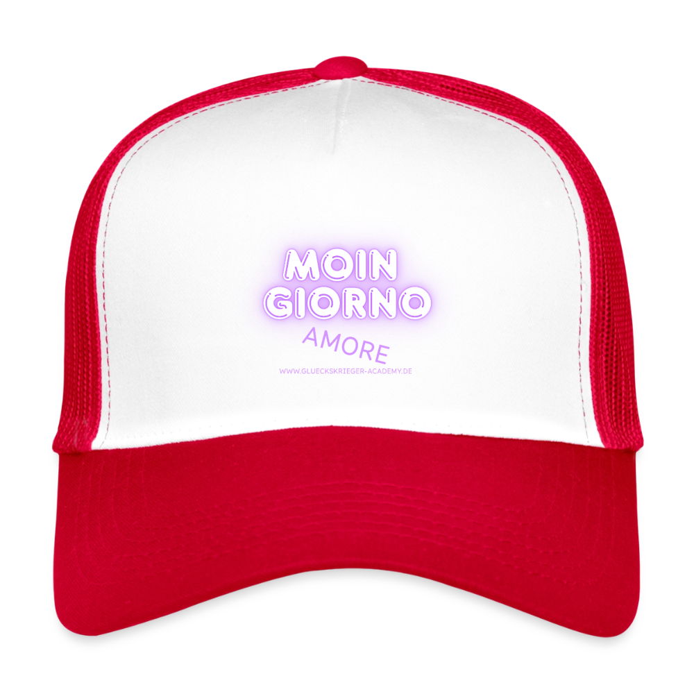 Kids’ Trucker Cap-Moin - white/red