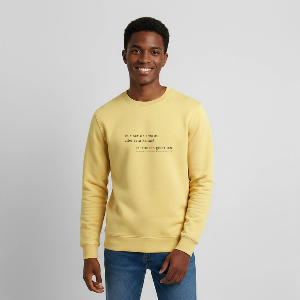 Glückskrieger Teens Pullover – Glücklich - viva yellow 