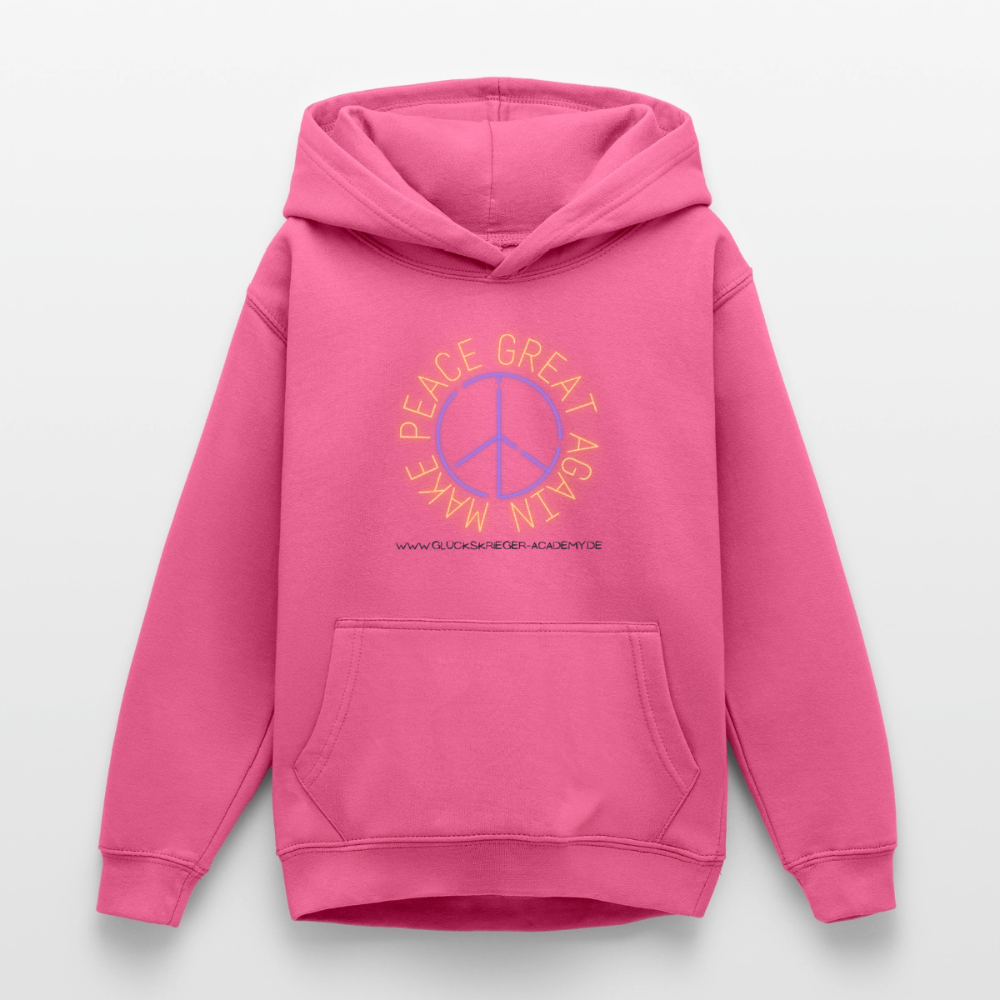 Glückskrieger Hoodie für Teens– Peace - pink