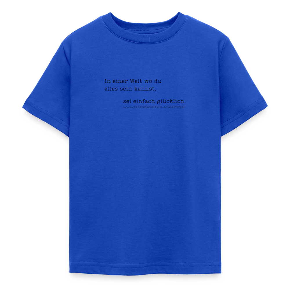 T-Shirt für Teens- Glücklich - royal blue