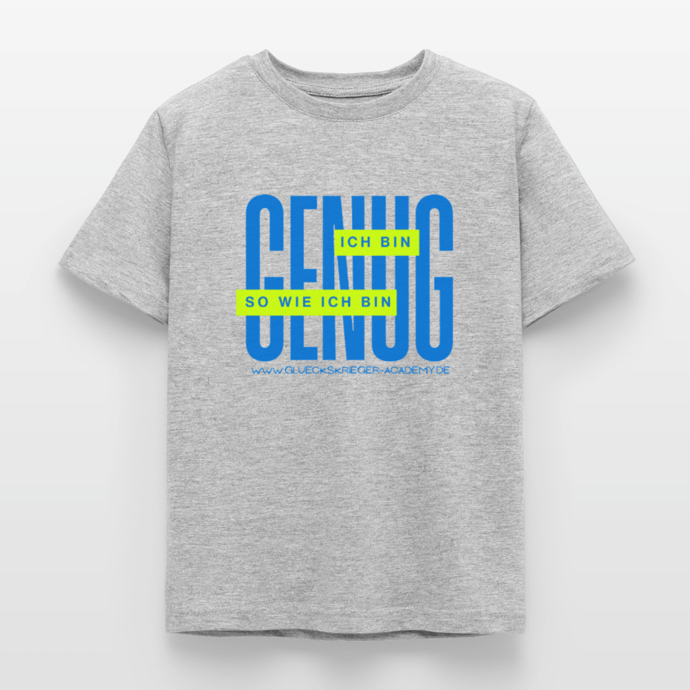 Kinder Shirt - Definition Glückskrieger - heather grey