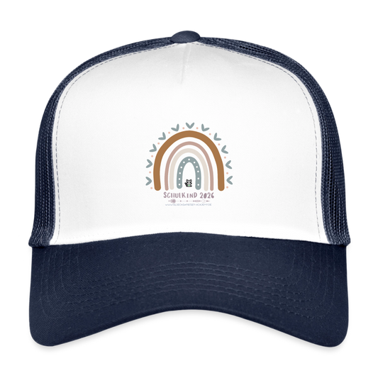 Kids’ Trucker Cap - white/navy