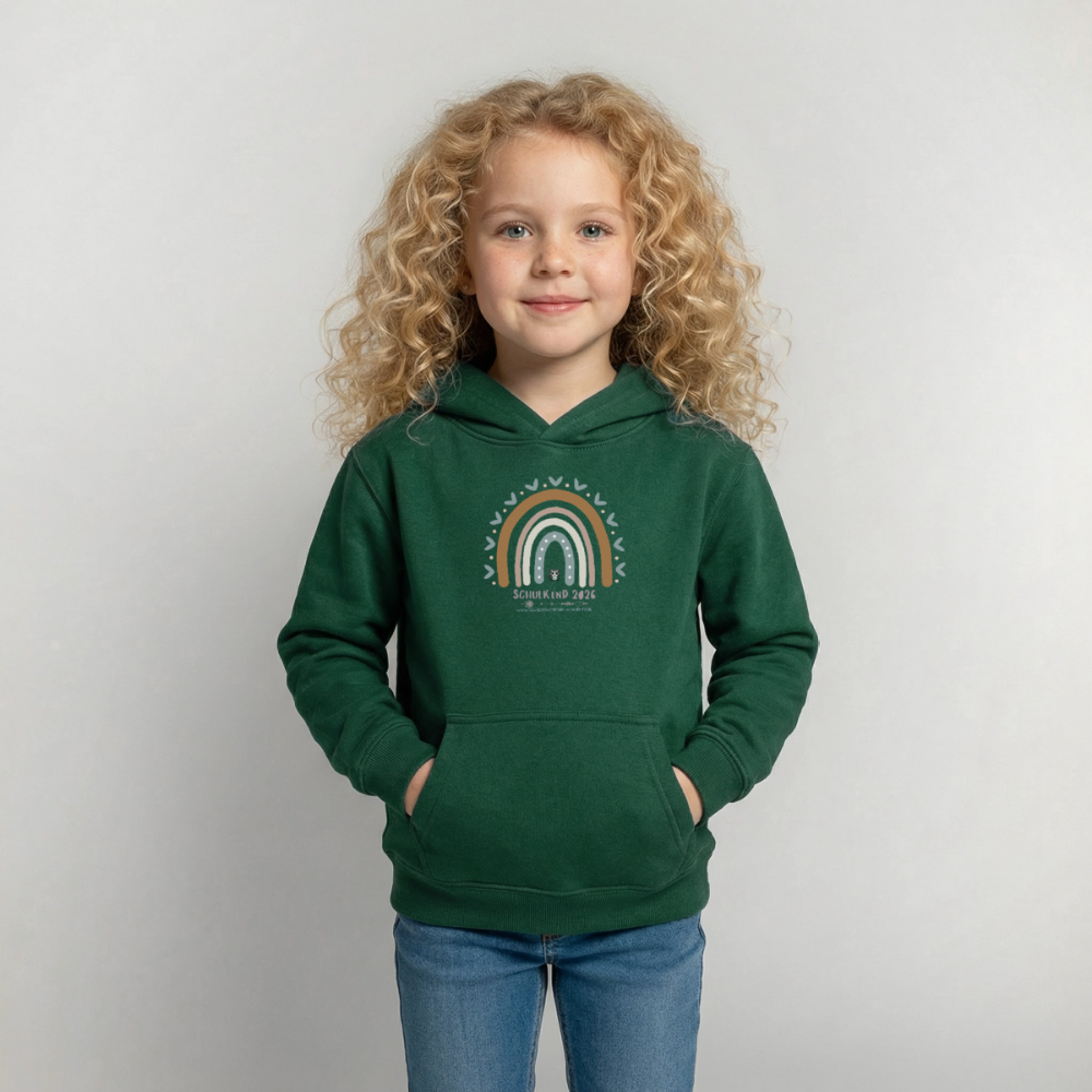 Glückskrieger Hoodie – Schulkind 2026 - bottle green