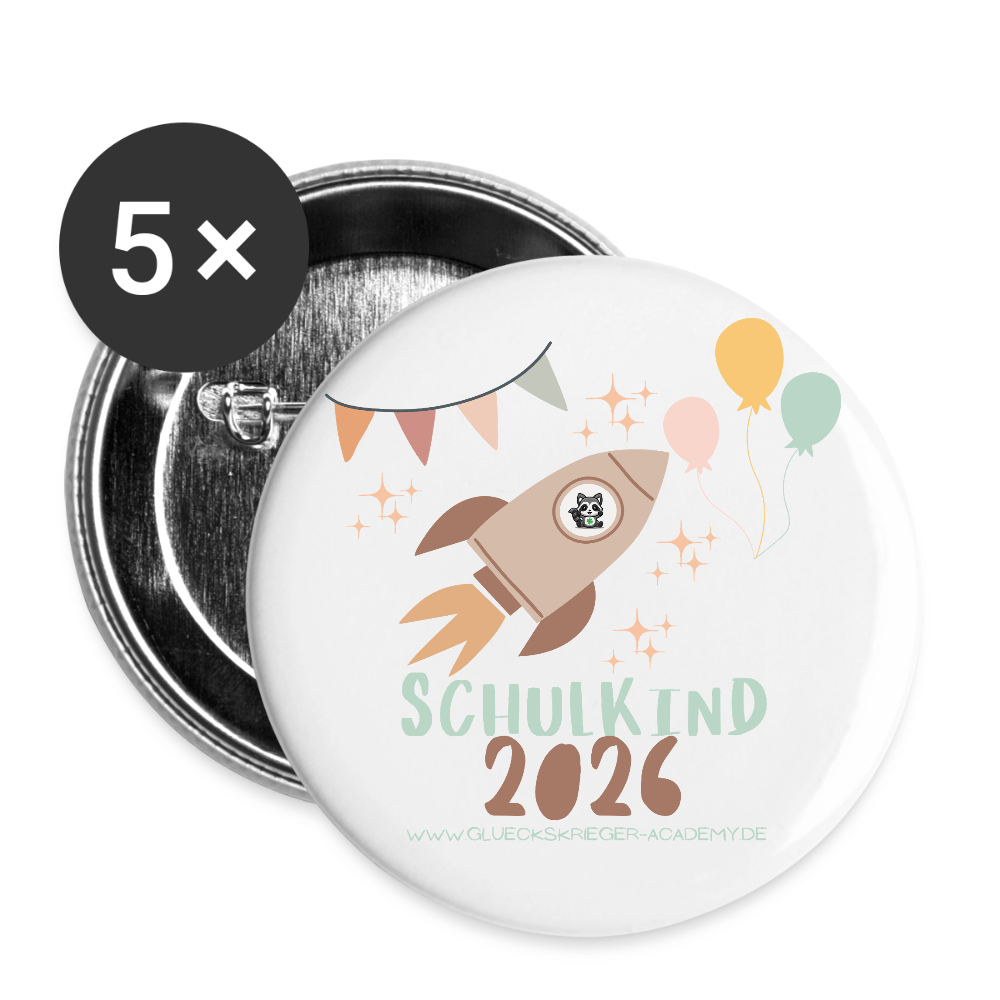 Glückskrieger Button – Mut zum Mitnehmen - white