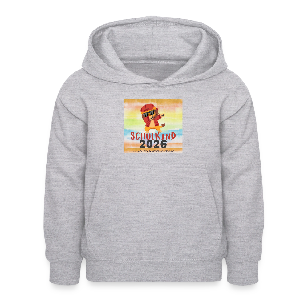 Glückskrieger Hoodie – Schulkind 2026 - light heather grey