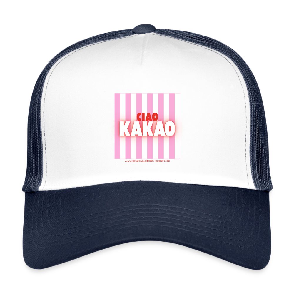 Kids’ Trucker Cap-Ciao - white/navy