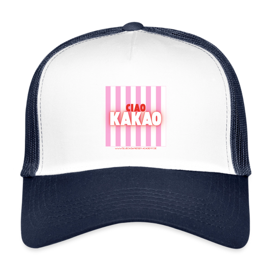 Kids’ Trucker Cap-Ciao - white/navy