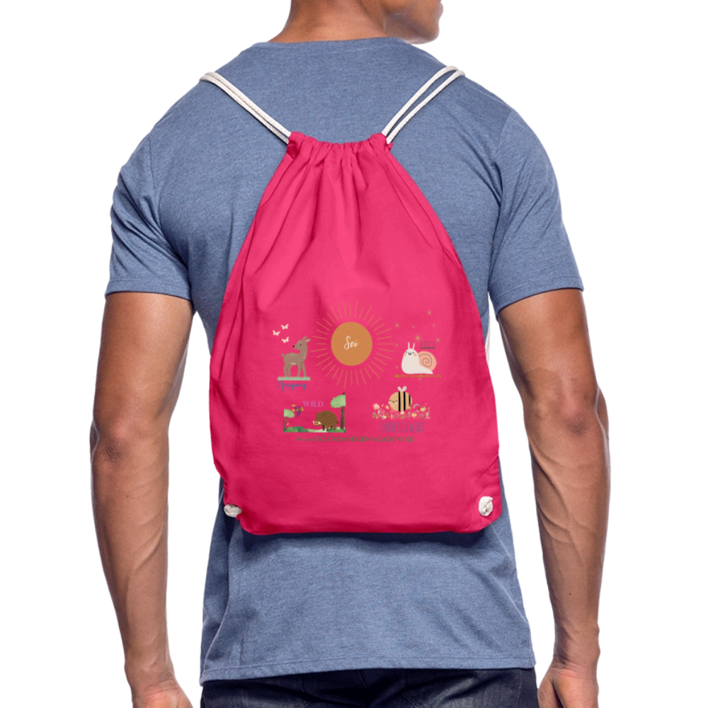 Glückskrieger Turnbeutel – Stärke für unterwegs - fuchsia