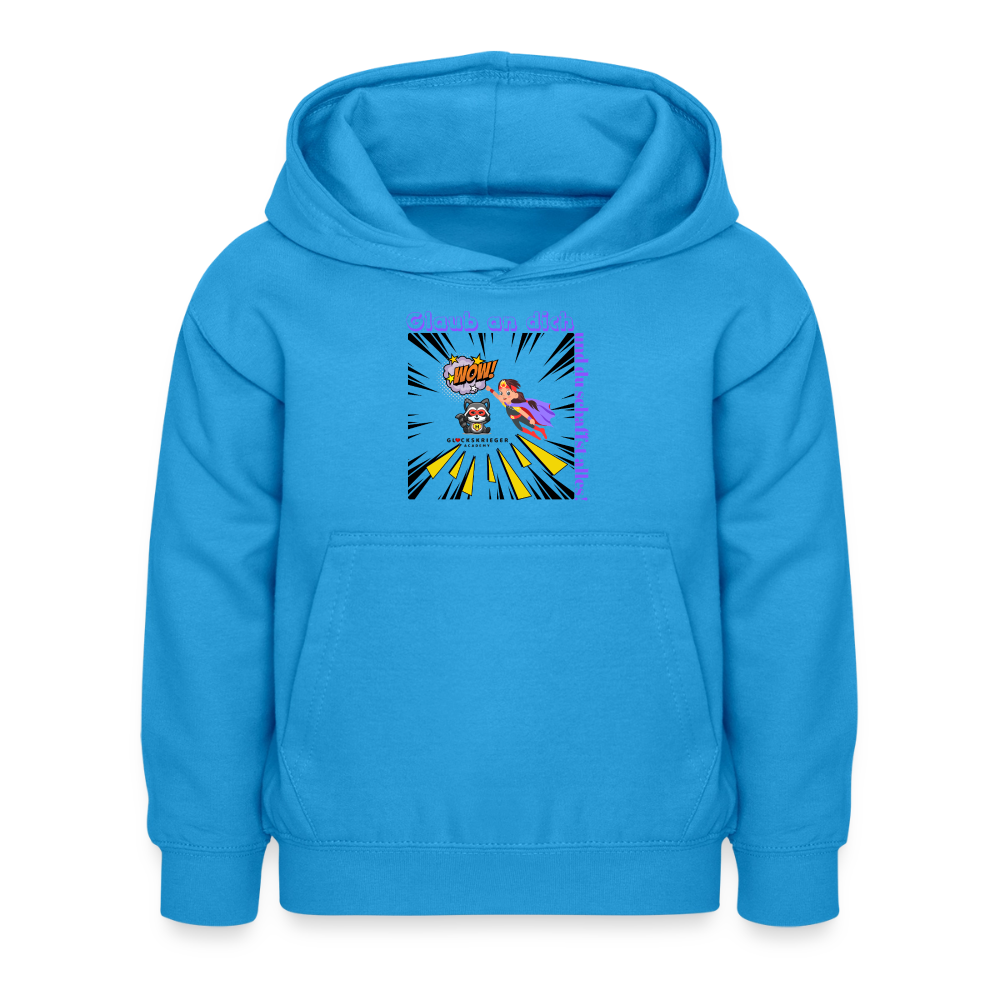 Glückskrieger Hoodie – Stark & Mutig - sea blue