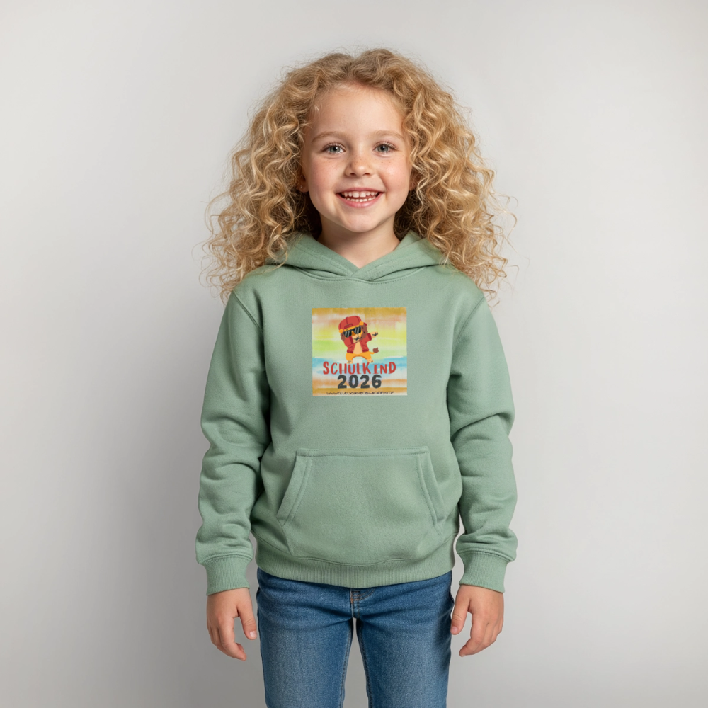 Glückskrieger Hoodie – Schulkind 2026 - steel green
