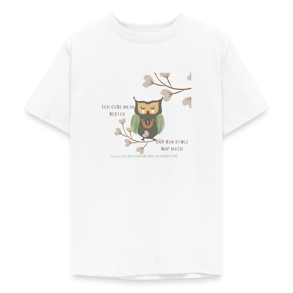 Glückskrieger T-Shirt für Teens – Ich gebe mein Bestes - white