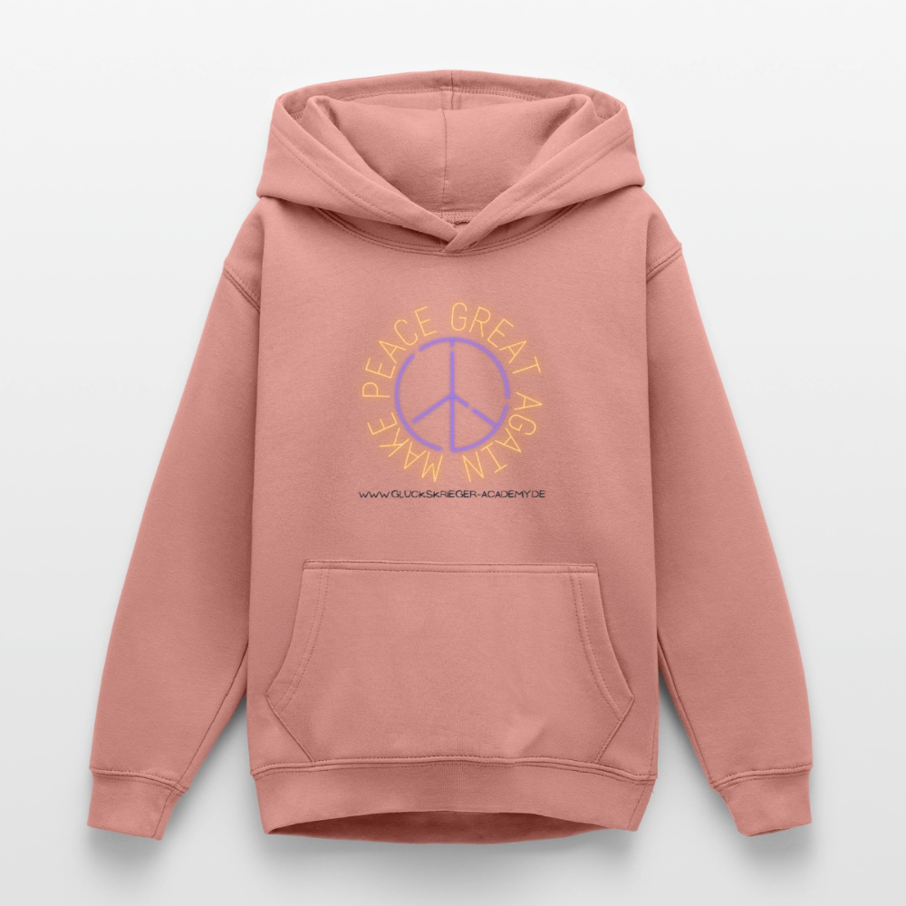 Glückskrieger Hoodie für Teens– Peace - dusky rose