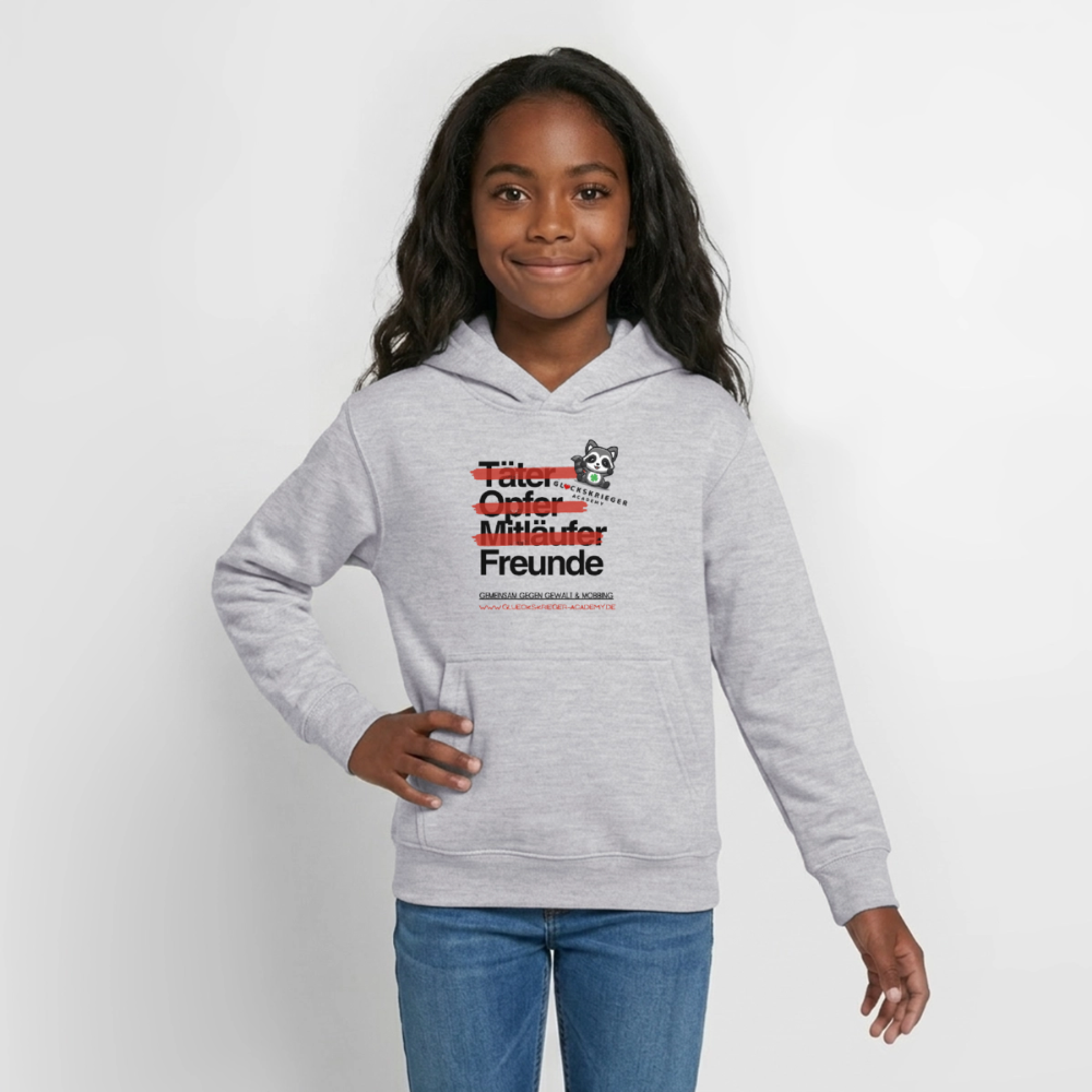 Glückskrieger Hoodie für Teens – Freunde - light heather grey