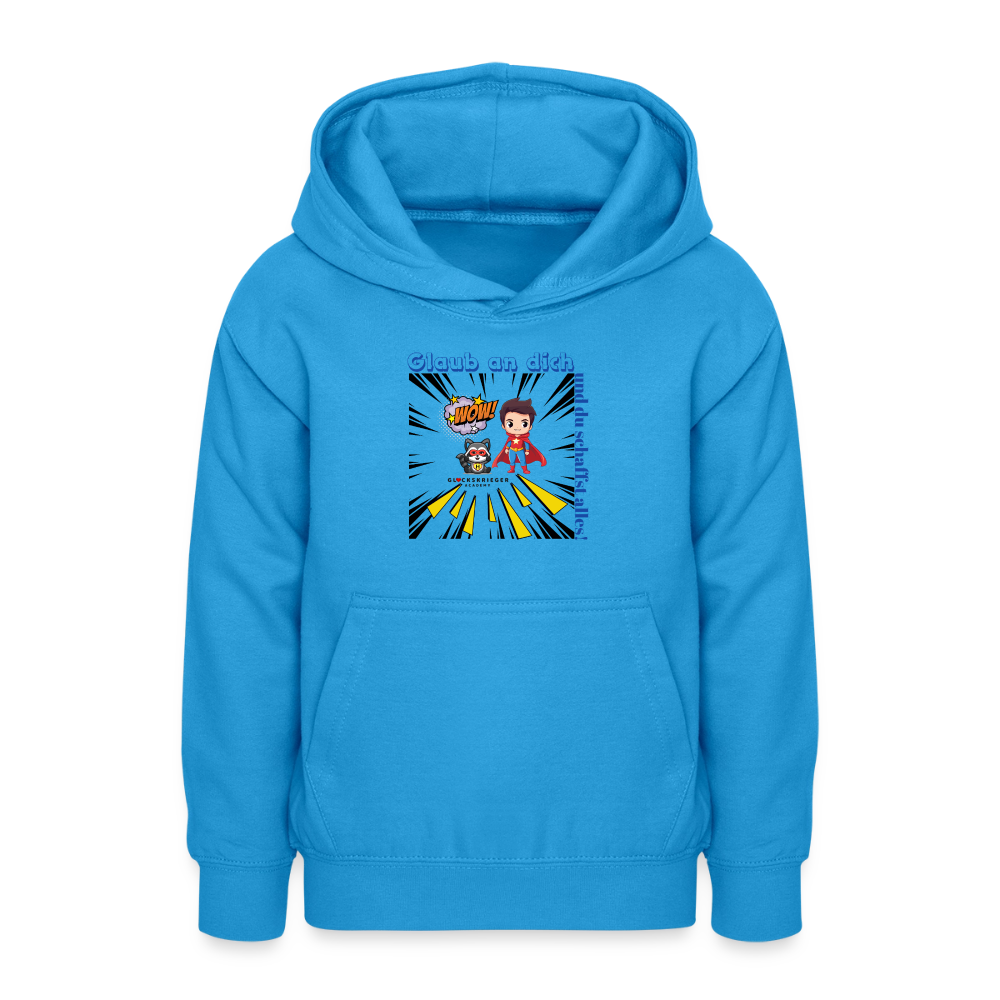 Glückskrieger Hoodie Teens– Glaub an dich - sea blue