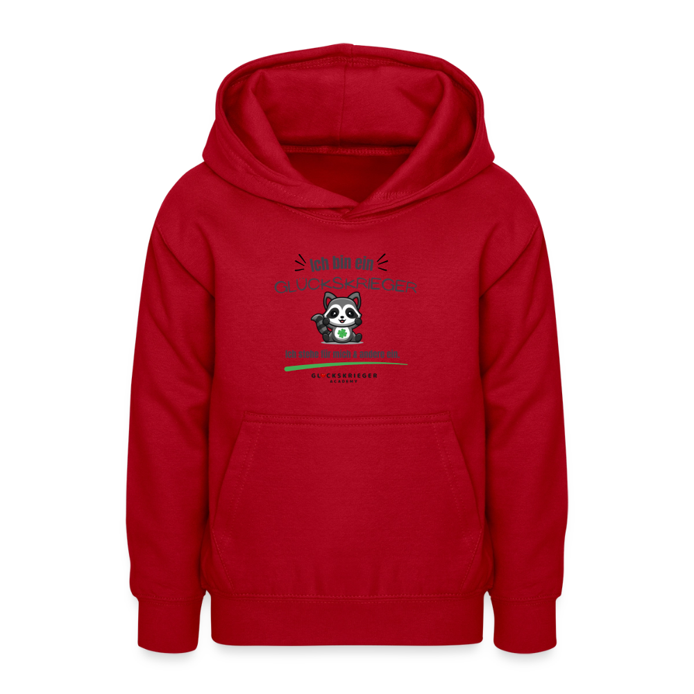 Glückskrieger Hoodie für Teens – Ich bin... - red