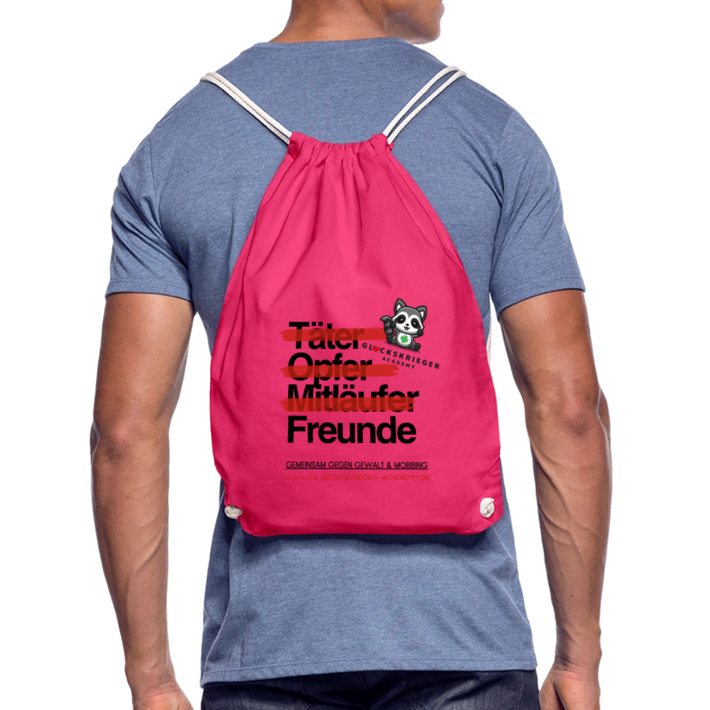Glückskrieger Turnbeutel – Stärke für unterwegs - fuchsia