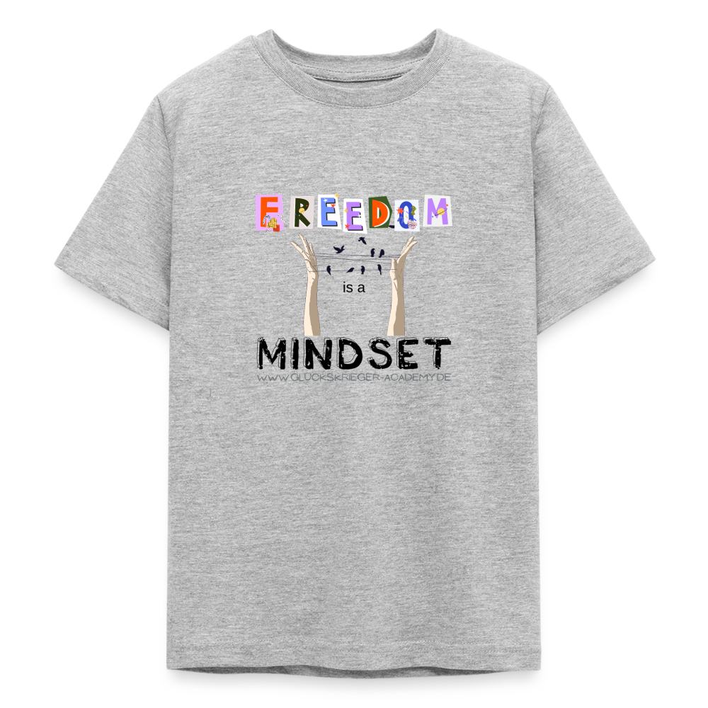 T-Shirt für Teens- Freedom - heather grey