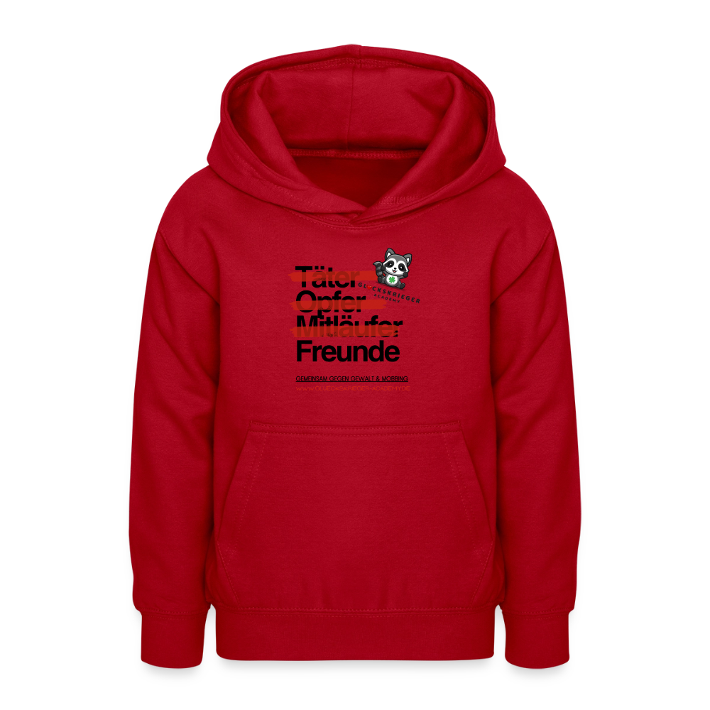 Glückskrieger Hoodie für Teens – Freunde - red