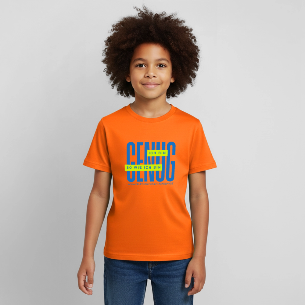Kinder Shirt - Definition Glückskrieger - orange