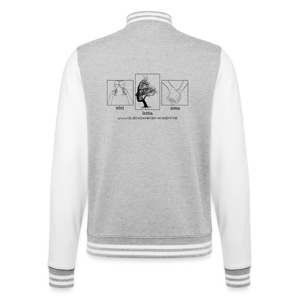 College Jacke – vivi,lotta,ama - heather grey/white
