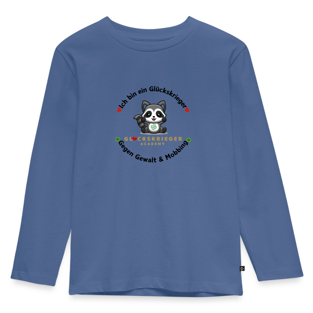 Langarmshirt für kleine Glückskrieger - stone blue